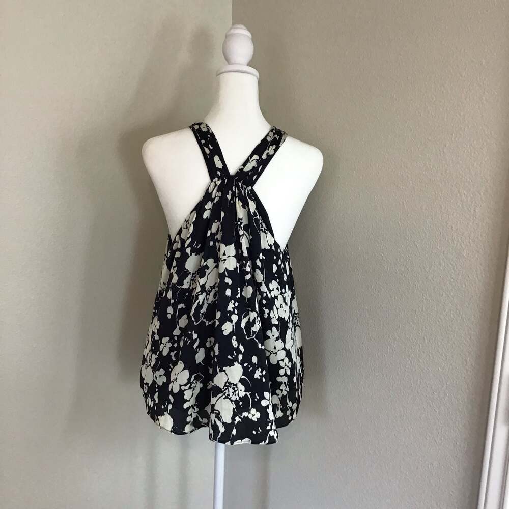 Joie Ertha Floral Halter Neck Sleeveless Blouse Blue Medium - Picture 5 of 8